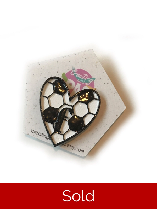 LOVE FOOTBALL PIN BADGE