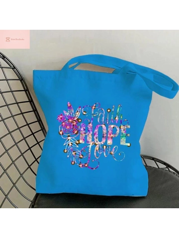 Harajuku Inspired Faith Hope Love Tote