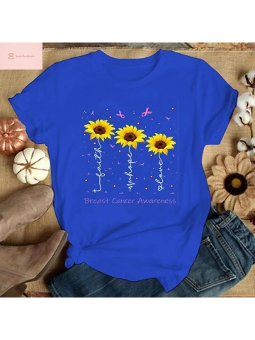 Breast Cancer Awareness Casual Tee Shirt