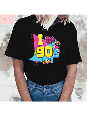 90s Letter Print Summer Tee