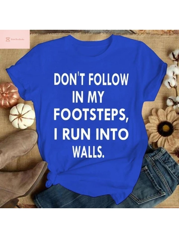 Funny Footsteps Summer T-Shirt for Women