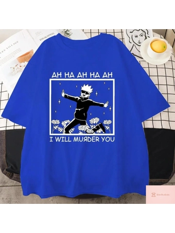 Anime Graphic Print Round Neck Tshirt