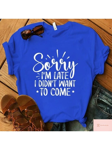 Casual Graphic Tee with Fun Quote