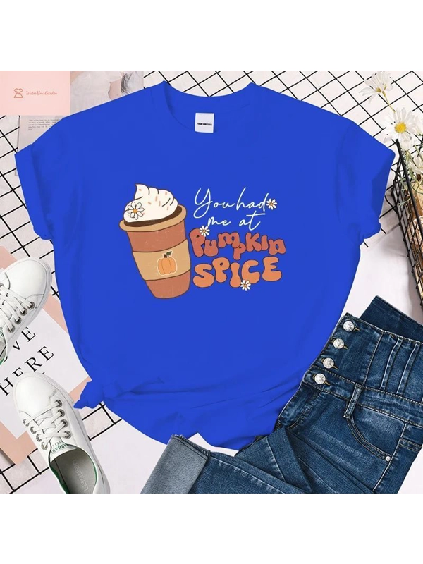 Pumpkin Spice Funny Fall T-Shirt for Women