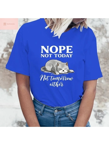 Casual Cat Print T-Shirt for Women