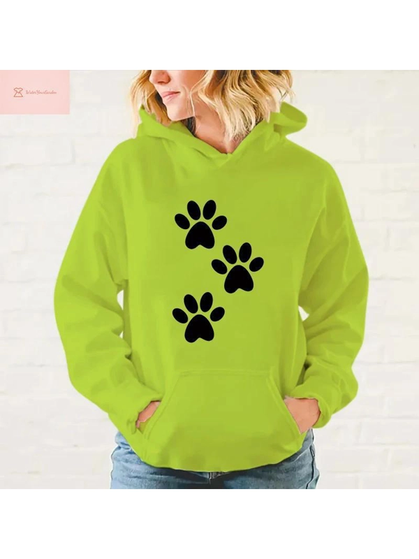 Dog Paw Print Unisex Fashion Hoodie