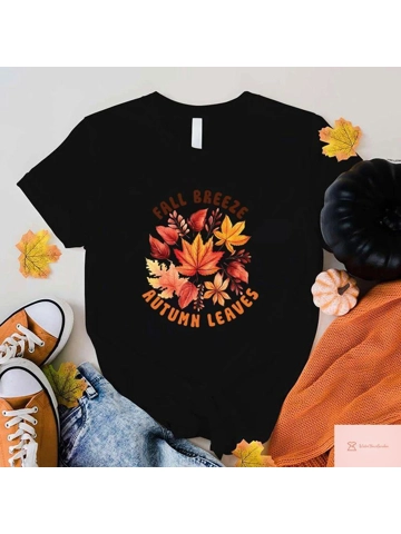 Autumn Leaves Casual Short Sleeve T-Shirt
