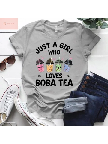 Boba Tea Print Graphic T-Shirt