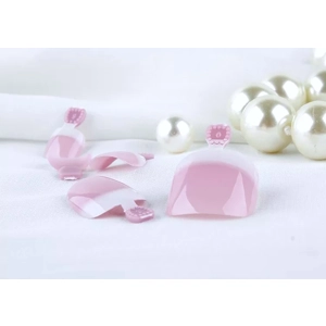 Pink French Tips Press On Toe Nails HY-TN-4026