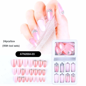 Baby Pink Diamond Press On Nail