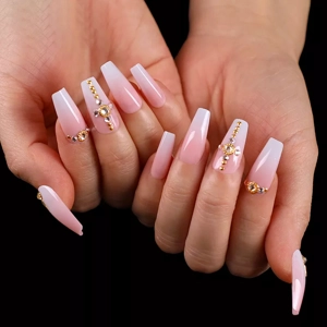 Rhinestone Ballerina 3D Glue On Nails SM19200816
