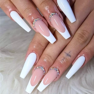 White French Style Press On Nails
