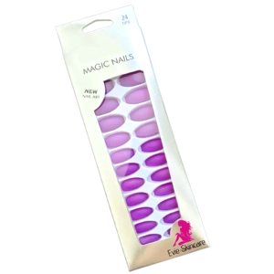 Almond Opoola Glue On Nails Purple