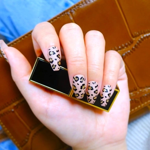 Leopard gold Spot Press On Nails