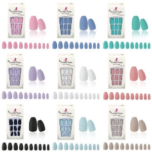 Short Matte Ballerina Nails 24 Pcs