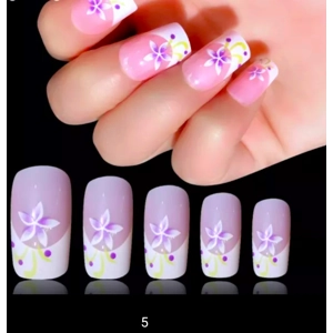 Finger Queen Flower Classic Press On Nails KP71912