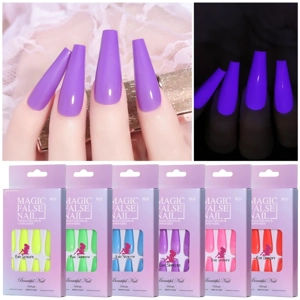 Fluorescent False Nails 24 Pcs Fluorescent False Nails 24 Pcs