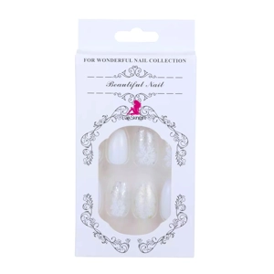 Snow Glitter False Nails