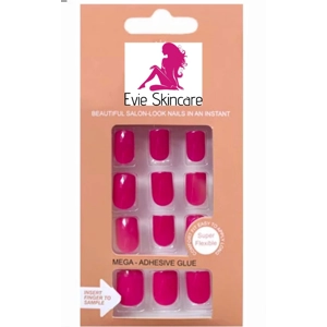 Pre Glued Short Press On Nails Fuchsia