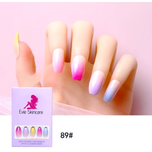 Multi Coloured ombre Oval Press On Nails