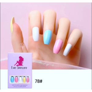 Multi Coloured Medium Press On Nails