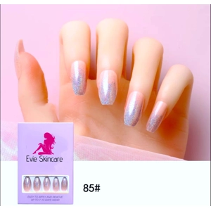 Sliver Glitter Press On Nails