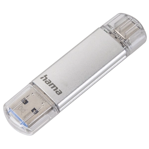 Hama C-Laeta 32GB USB-A/USB-C Memory Pen, Metal Casing
