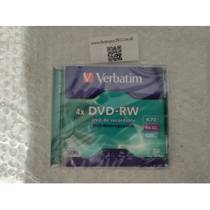 5x Verbatim DVD-RW 4x speed Sealed