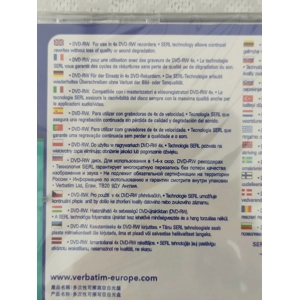 5x Verbatim DVD-RW 4x speed Sealed