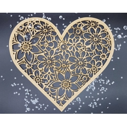 Heart flower wall hanging