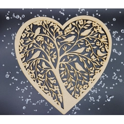Heart Bird and Leaf Wall Hanging