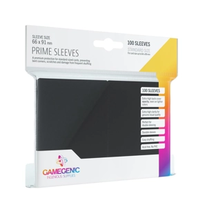 Gamegenic - Prime Sleeves Black (100 Sleeves) 63x88mm