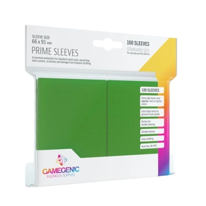 Gamegenic - Prime Sleeves Green (100 Sleeves) 63x88mm