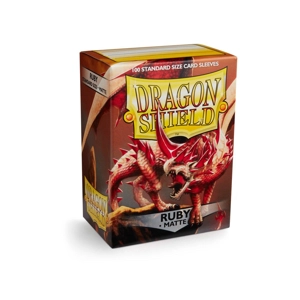 Dragon Shield: Matte – Ruby (100) sleeves 63x88mm