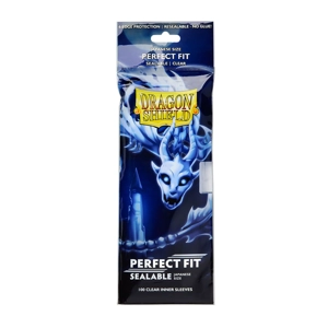 Dragon Shield: Perfect Fit Inner Sleeves Japanese Size – Sealable – Clear (100) Dragon Shield: Perfect Fit Inner Sleeves Japanese Size – Sealable – Clear (100)