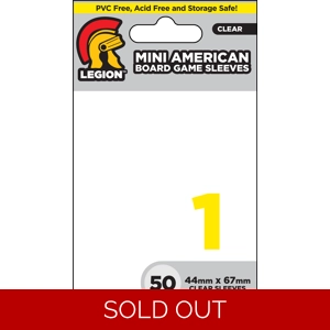 Legion: Clear Board Game Sleeves 1 - Mini-American 41x63mm