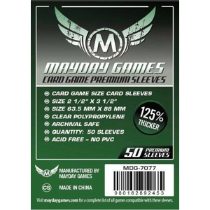 Mayday Dark Green Label Premium Card Game Sleeves 63.5x88mm, qty 50