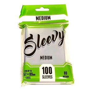Sleevy MEDIUM – Clear (100 sleeves for 57x89 mm cards)
