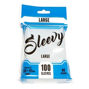 Sleevy LARGE – Clear (100 sleeves for 59x92 mm cards)