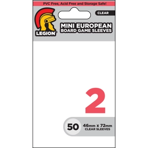 Legion Board Game Sleeves 2 - Mini-European (50 Sleeves) 44x68mm