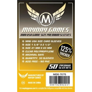 Dark Yellow Premium Mini USA Sleeves 41x63mm (50 sleeves)