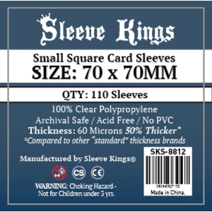 Sleeve Kings Small Square Card Sleeves (70x70mm) 110 Pack 60, Microns