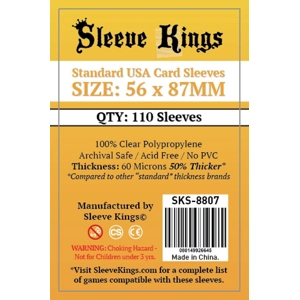Sleeve Kings Standard USA Card Sleeves (56x87mm) 110 Pack, 60 Microns