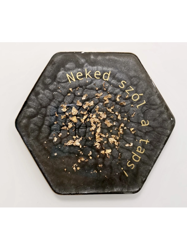 Epoxy coasters - with text based on request - 4 piece set