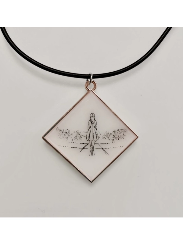 Epoxy necklace - with picture based on request