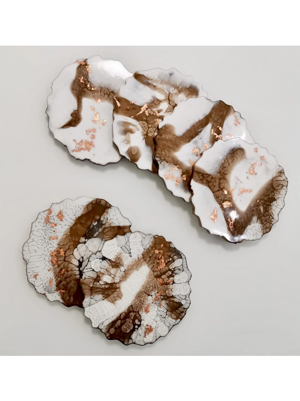 Epoxy coasters - 6 piece set