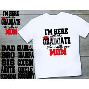 Here With The Grad Tee Here With The Grad Tee