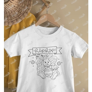 Easter Coloring Tee For Boys (Includes markers)