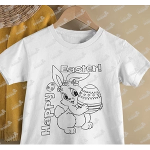 Easter Coloring Tee For Girls (Includes markers)