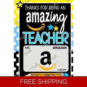 Amazing Teacher Gift Card Holder W/Name (gift card not included)
